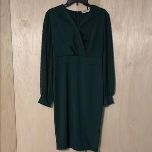 Grace Karin green Sheath Dress with Bishop Sleeves
